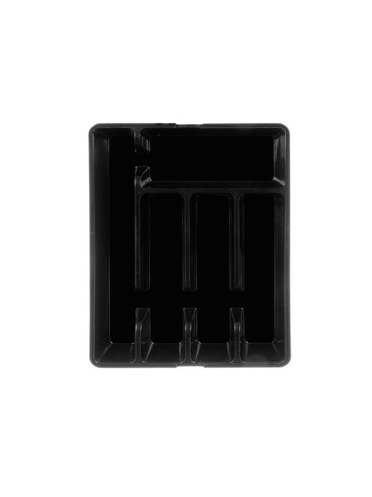 Ruhhy Tăvi pentru tacâmuri de sertar Rabătabilă Plastică 44.5x36.5cm Neagră