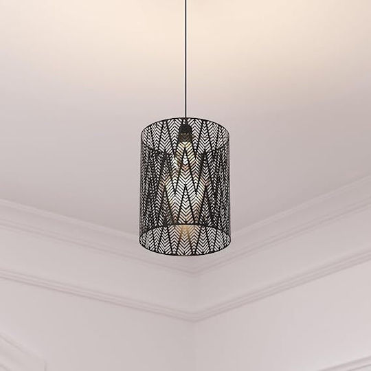 Atmosphera Lumini Suspendate Negru Cu Bază De Bec E27 24.5x24.5cm
