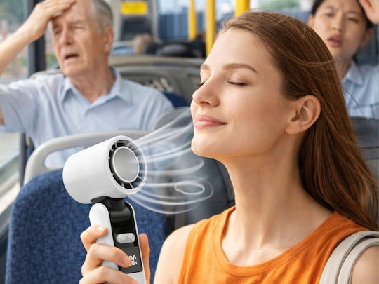 Verk Group Portable USB Fan 199 Speeds Folding Flashlight Display 5907451381588