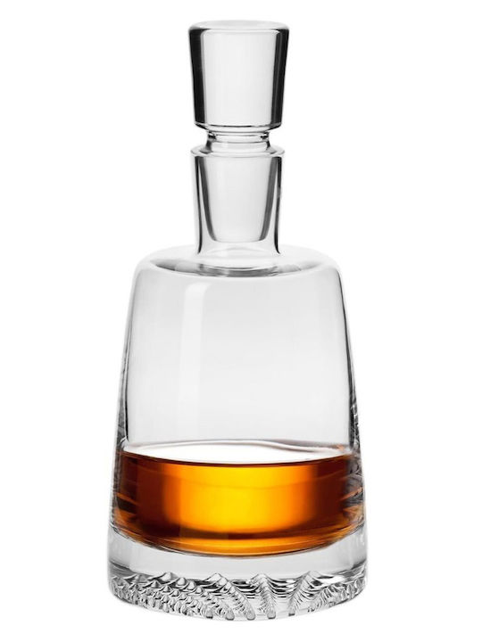 Krosno Crystal Whiskey Serving Decanter with Stopper and Transparent Glasses 950ml 7 Pieces