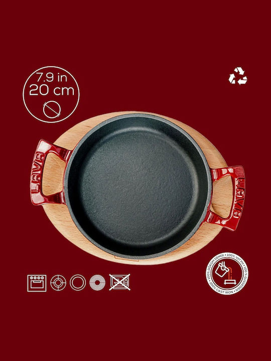 Lava Saganaki Cast Iron with Enamel Coating 20cm