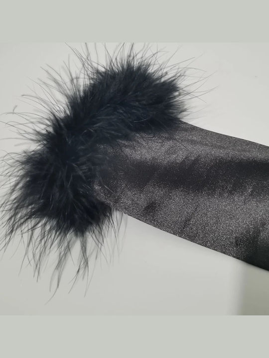 Black Gloves with Fur