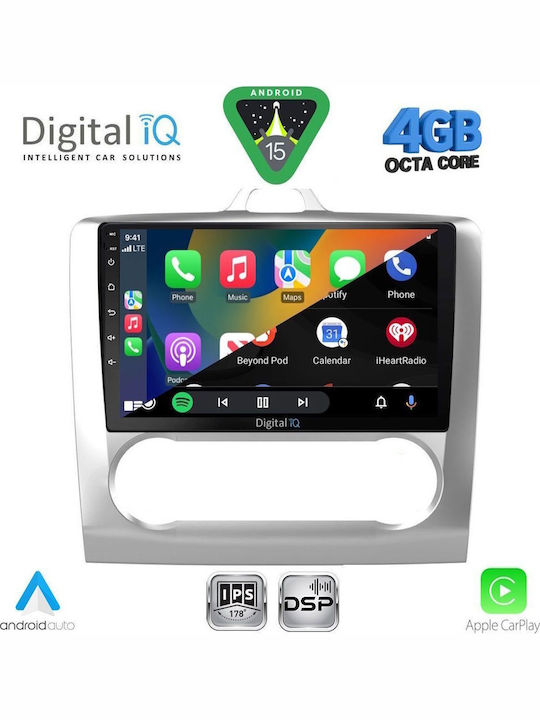 Digital IQ Car Audio System for Ford Focus 2005-2012 with Clima (Bluetooth/USB/WiFi/GPS/Apple CarPlay/Android Auto) with 9" Touch Screen
