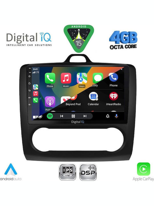 Digital IQ Car Audio System for Ford Focus 2005-2012 with Clima Bluetooth USB WiFi GPS Apple CarPlay Android Auto with 9" Touch Screen