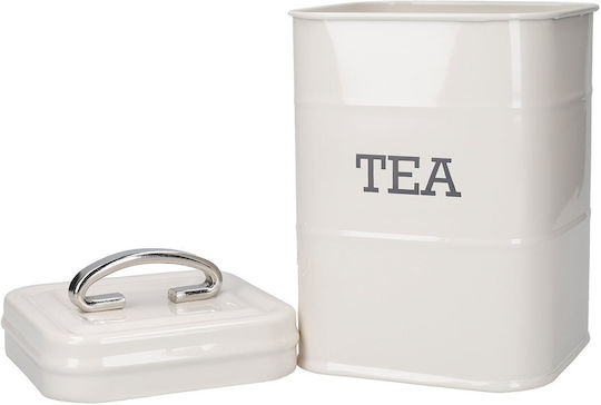Kitchen Craft Tee-Box mit Metallischem Beigen Verschluss 11x11x17cm
