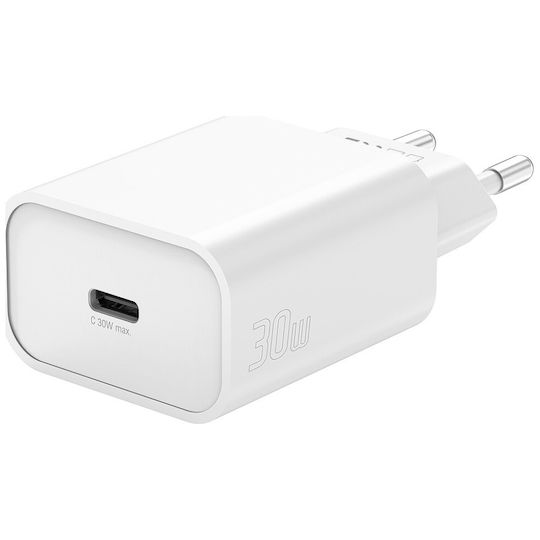 4Smarts Φορτιστής με Θύρα USB-C και Καλώδιο USB-C - USB-C 30W Power Delivery Λευκός (VoltPlug)