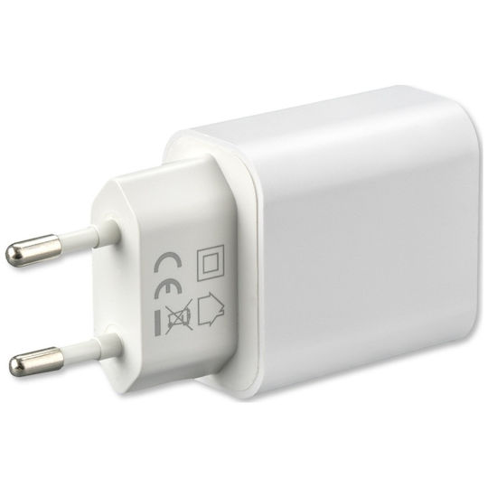 4Smarts Φορτιστής με Θύρα USB-C και Καλώδιο USB-C - USB-C 30W Power Delivery Λευκός (VoltPlug)