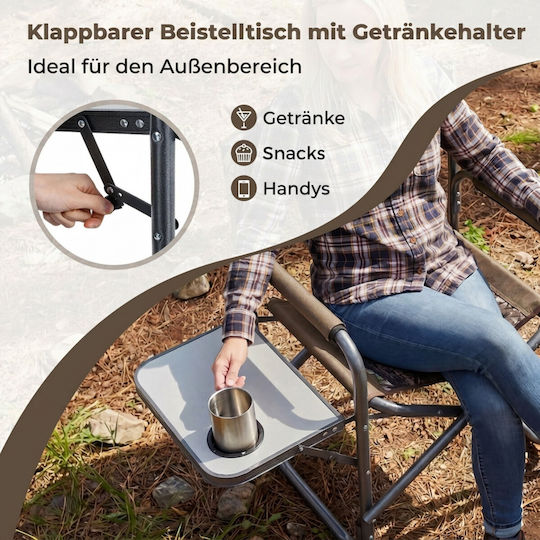 Costway Beach Director Chair Green 88x46x54cm