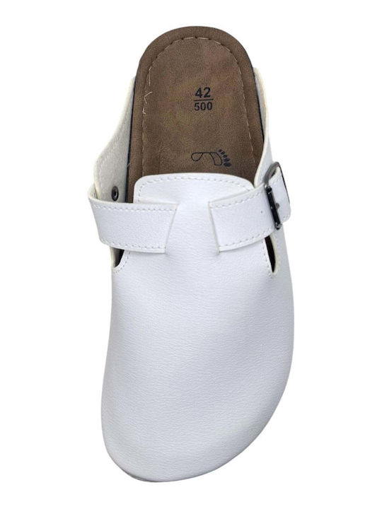 Herren Holzschuhe Weiß