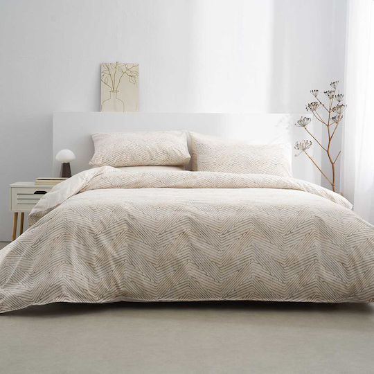 Vesta Home Ariadni Σετ Σεντόνια King Size με Λάστιχο 240x270+35εκ. Μπεζ (4τμχ)