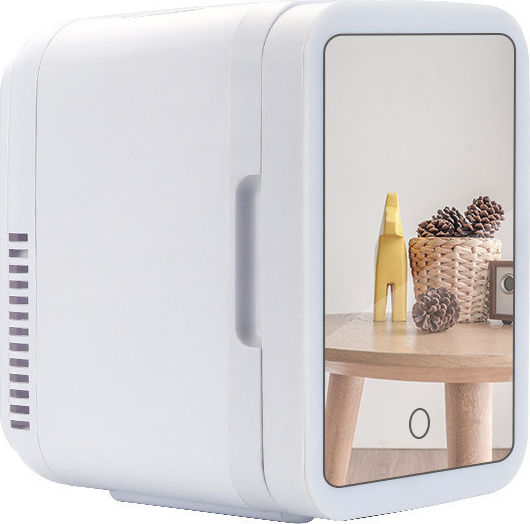 Mini Tragbarer Kühlschrank Kosmetik Aufbewahrung Pflegeprodukte 4l Kapazität Spiegel Weiß