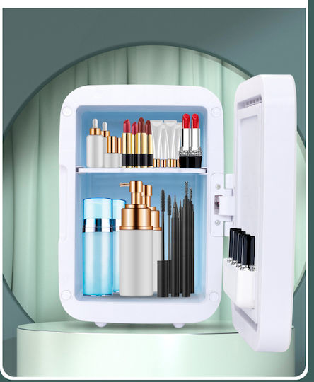Mini Tragbarer Kühlschrank Kosmetik Aufbewahrung Pflegeprodukte 4l Kapazität Spiegel Weiß