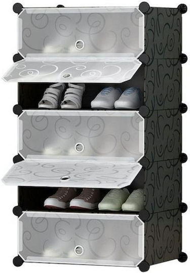 Husă de Depozitare din Plastic pentru Pantofi, de Culoare Neagră, 47x37x90cm