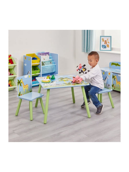 Ginger Home Kinder Tische mit Stühlen aus Hölzernes Blau