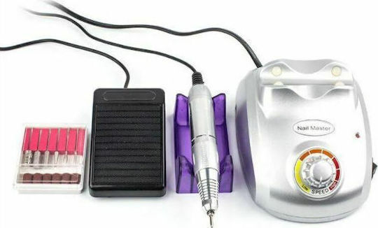 Nail Drill Power 15W Silver 30000 Rounds with Pedal