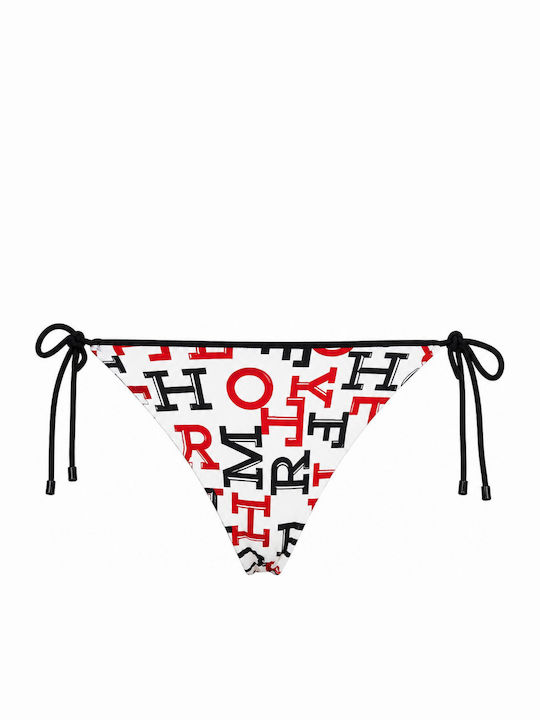 Slip Bikini Cu Dantelă Roșu