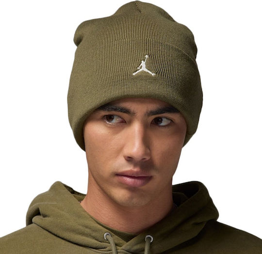 Peak Beanie Unisex Σκούφος Πλεκτός σε Πράσινο χρώμα