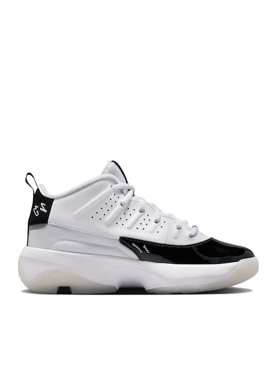 Max Aura Kids Sports Shoes Basketball with Laces White