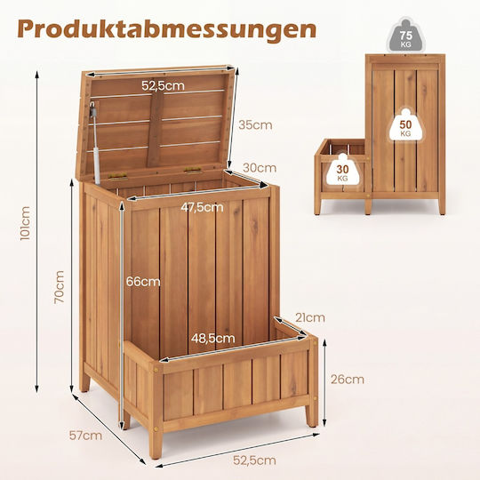 Costway Planter Box Din Lemn Natural Costway Planter Box Din Lemn Natural