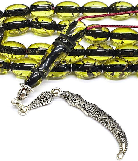 Roloi Komboloi Worry Beads with 33 Beads Made of Resin Length 36cm Multicolour