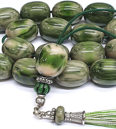 Roloi Komboloi Worry Beads with 17 Beads Made of Mastic Length 35cm Multicolour