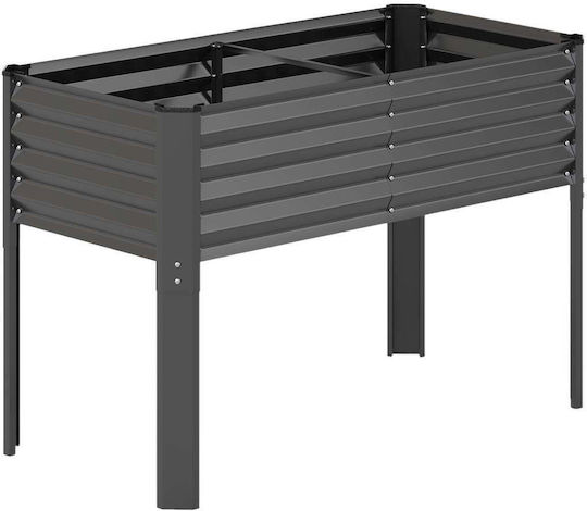 Costway Метална Сива Кутия за Саксии 77.5x60x118см
