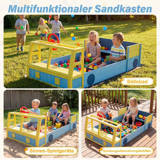 Costway Sandkasten Spielzeug Beige