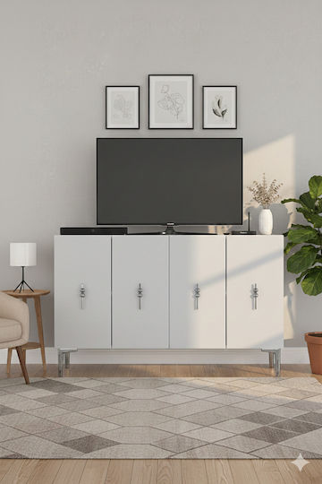 SteweHome Μπουφές Ξύλινος Καφέ 120x32x75cm SteweHome Μπουφές Ξύλινος Καφέ 120x32x75cm