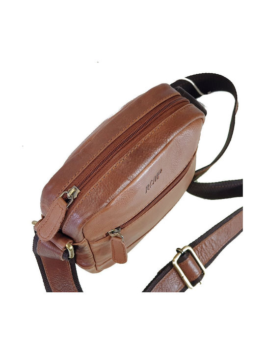 Geantă Bărbătească Din Piele De Umăr / Tip Crossbody Tabac Maro