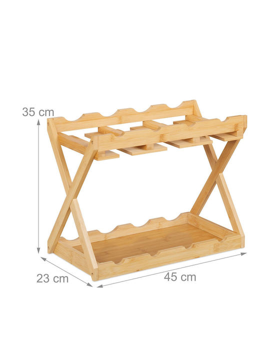 Relaxdays Relaxdays Weinregal Glas Braun 35x23x45cm