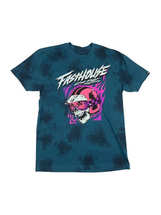 T-shirt Πετρόλ