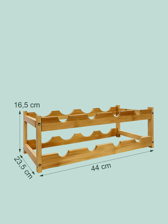 Relaxdays Suport de Sticle de Podea din Lemn Bej 16.5x45x23.5cm