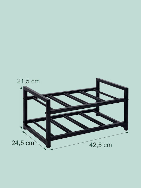 Relaxdays Suport De Podea Pentru Sticle Metalic Negru 21.5x24.5x42.5cm