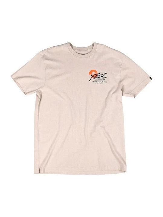 Herrenblusen Kurzarm T-Shirt Beige