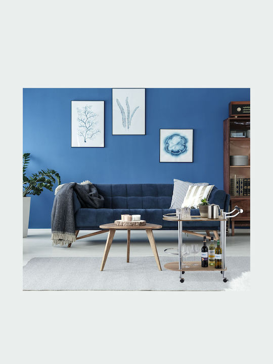 Relaxdays Cavă de Băuturi cu Picioare cu Roți Maro 76x39x82cm