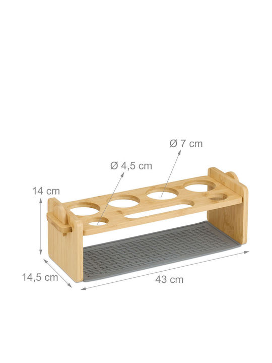 Relaxdays Relaxdays Weinregale Tischplatte Hölzernes Beiges 14x14.5x43cm
