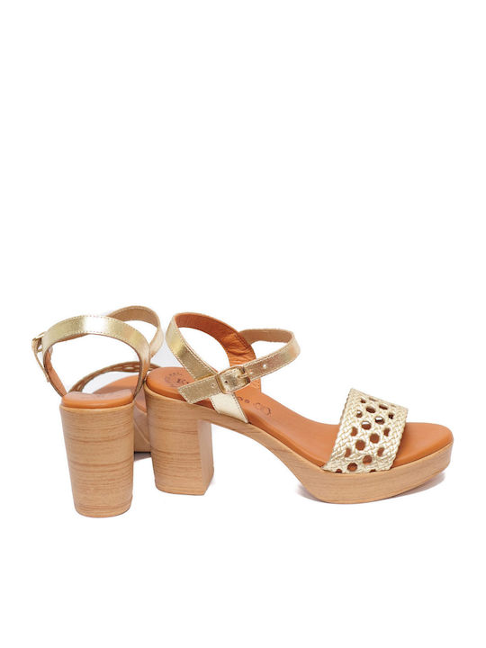 Leather Sandals Gold