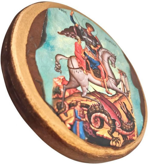 Wooden Saint Icon St George St2 17cm