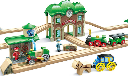 Hape Σετ με Τρενάκι από Ξύλο για 3+ Ετών