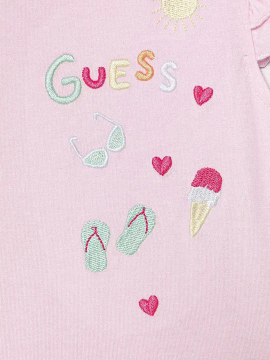 Kids Clothing Set with Shorts Summer 2 Pieces Soft Pink
