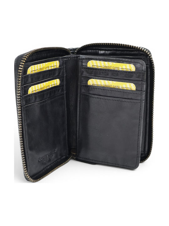Small Leather Women's Wallet Black