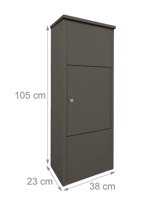 Relaxdays Cutie Poștală Pentru Exterior Metalică Gri