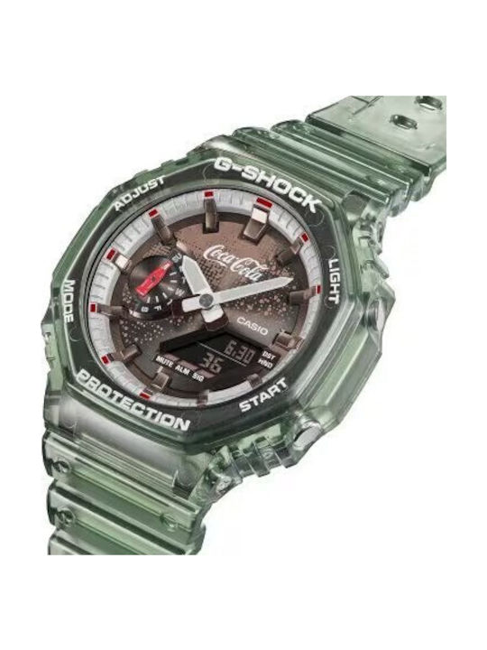 Casio Limited Edition Ceas Barbatesc cu Baterie cu Curea din Cauciuc Verde