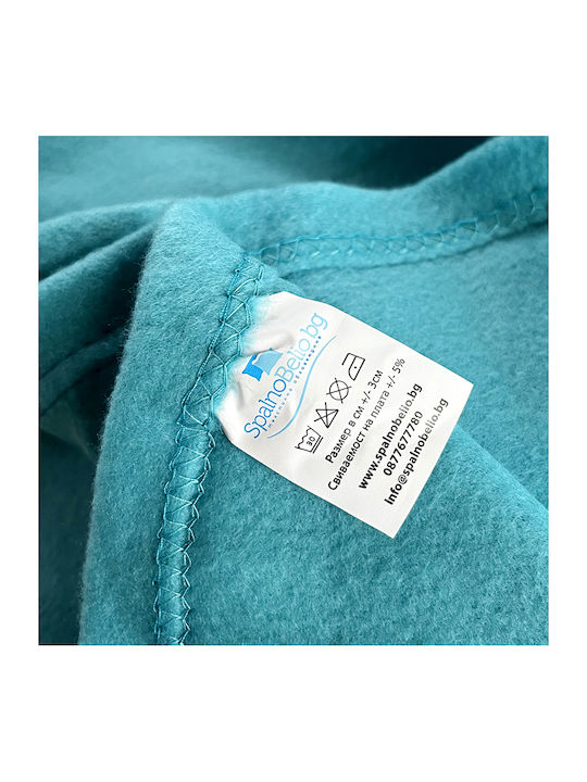 Fleece Blanket Single 150x200cm Aqua