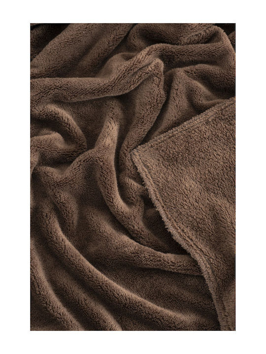 Rebeka Home Одеяло Космено Полу-двойно 180x220см Кафяво