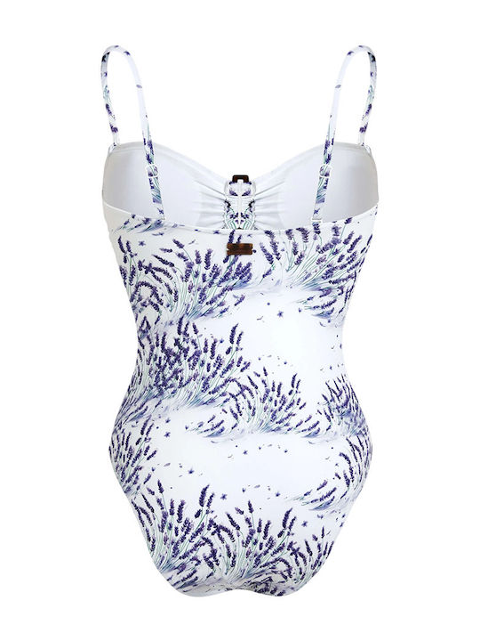 Strapless Badeanzug Weiß