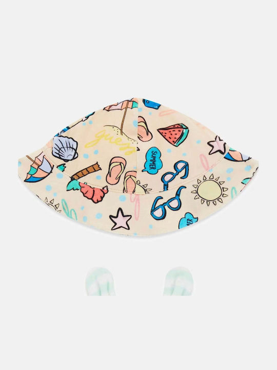 Guess Kids' Bucket Fabric Beige Hat