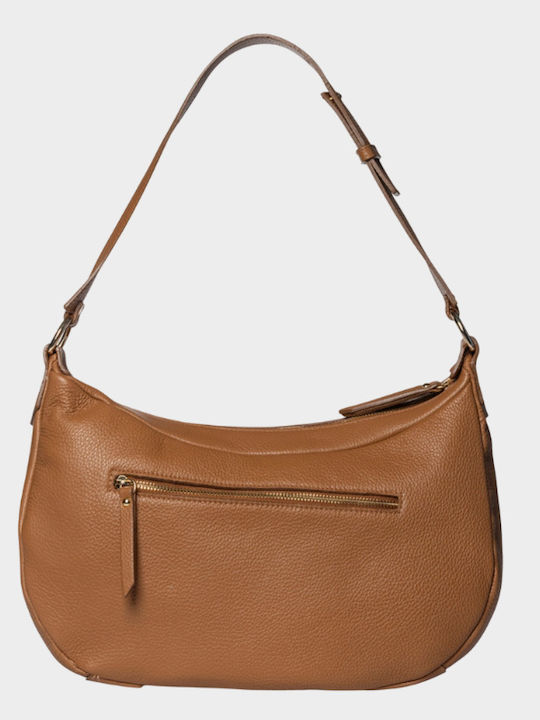 Leder Damen Schultertasche Braun