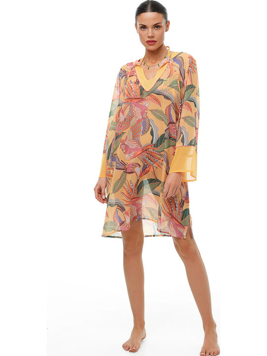Bluepoint Women's Mini Beach Caftan Yellow