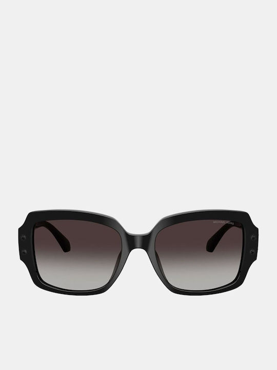 Michael Kors Mk2233b4004e2 Women's Sunglasses with Black Horn-Rimmed Frame and Black Lens